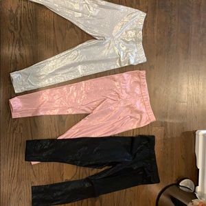 Size 6 kids sparkle stretch pants bundle